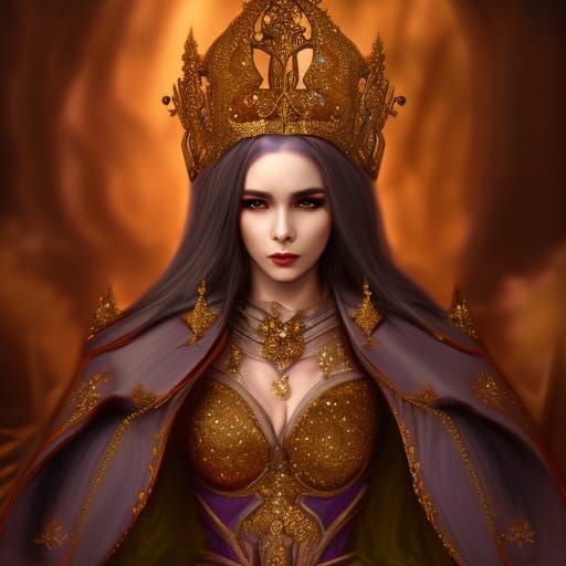 Regal Empress in Detailed Fantasy Art