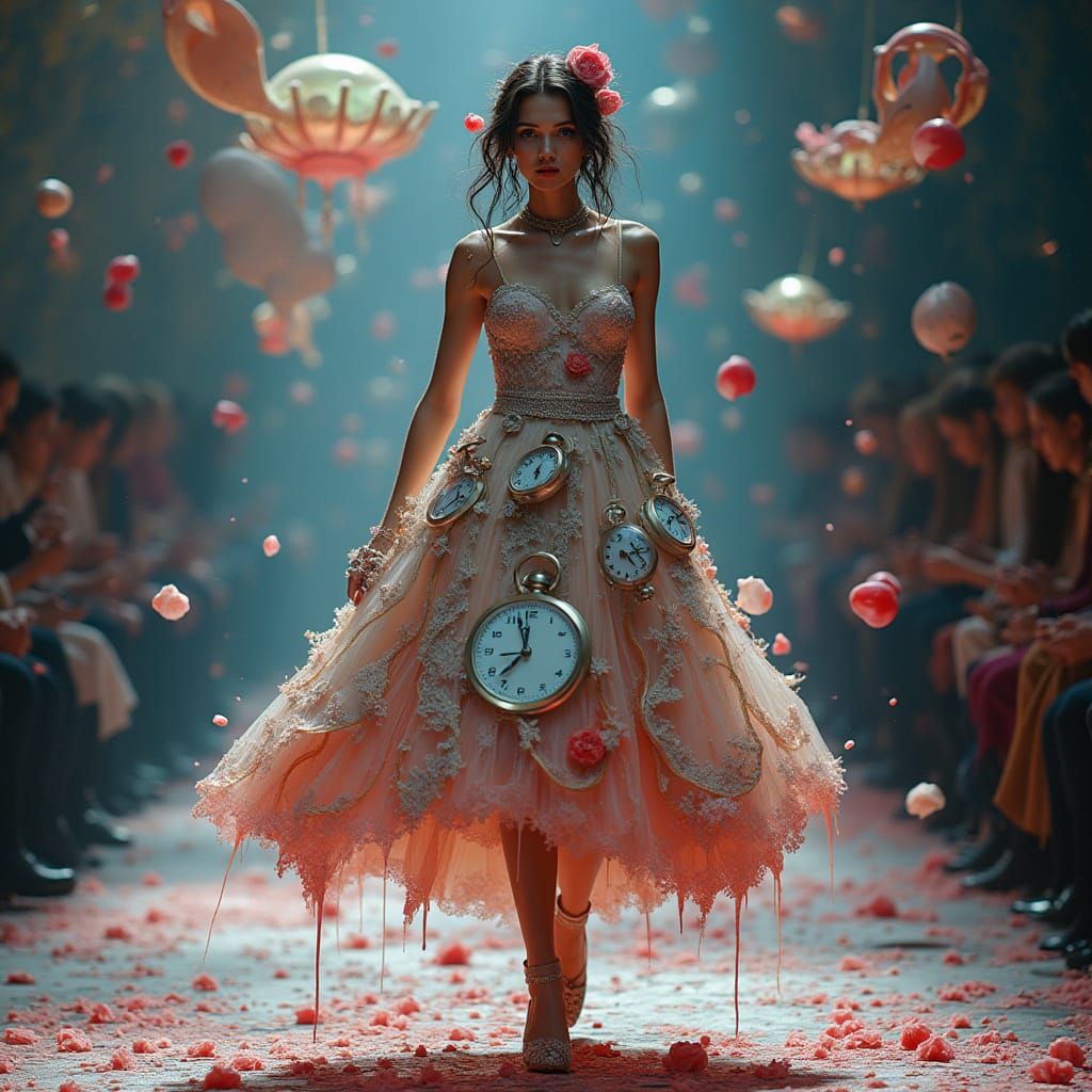 Bella Hadid on a Surrealist Fashion Runway