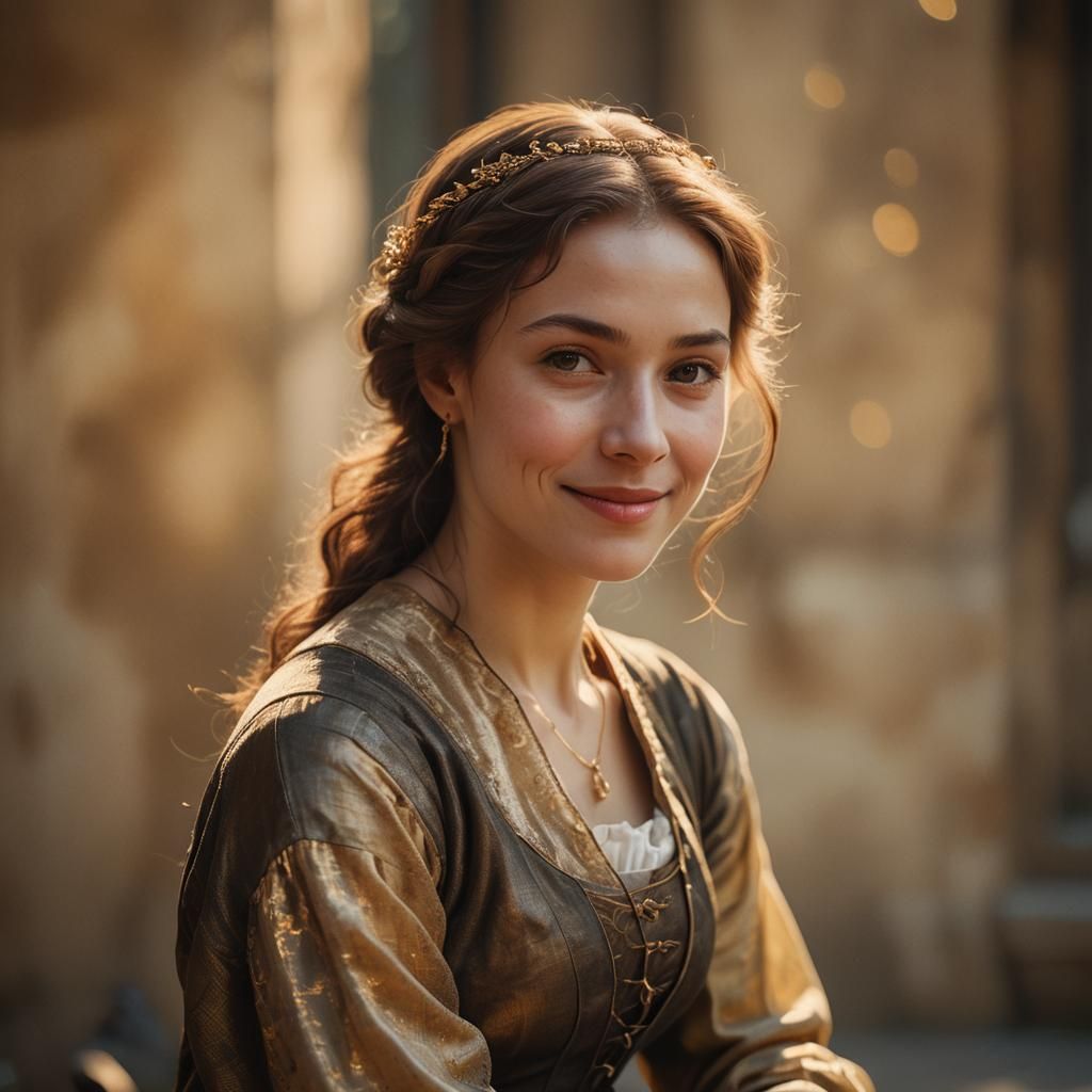 Elegant Portrait in Renaissance Style with Sfumato