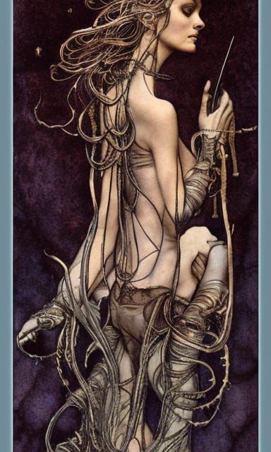 The Magician Tarot Card Portrait in Gothic Style