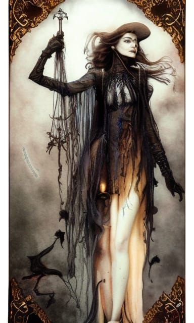 Gothic Tarot Card: The Magician of Illusion