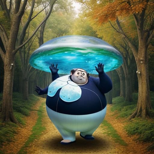 Surreal Figures Emerge in Autumn Landscape