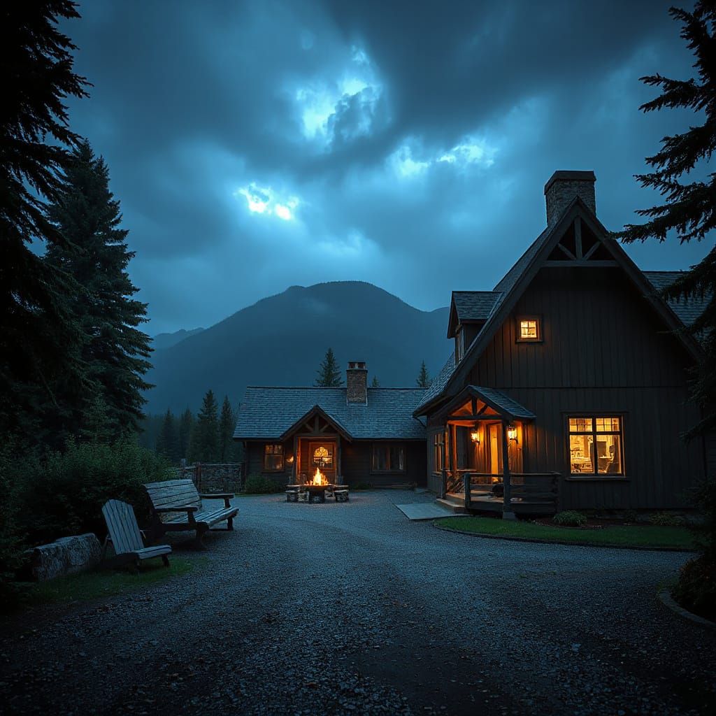 Hyperrealistic Lodge with Intricate Detail