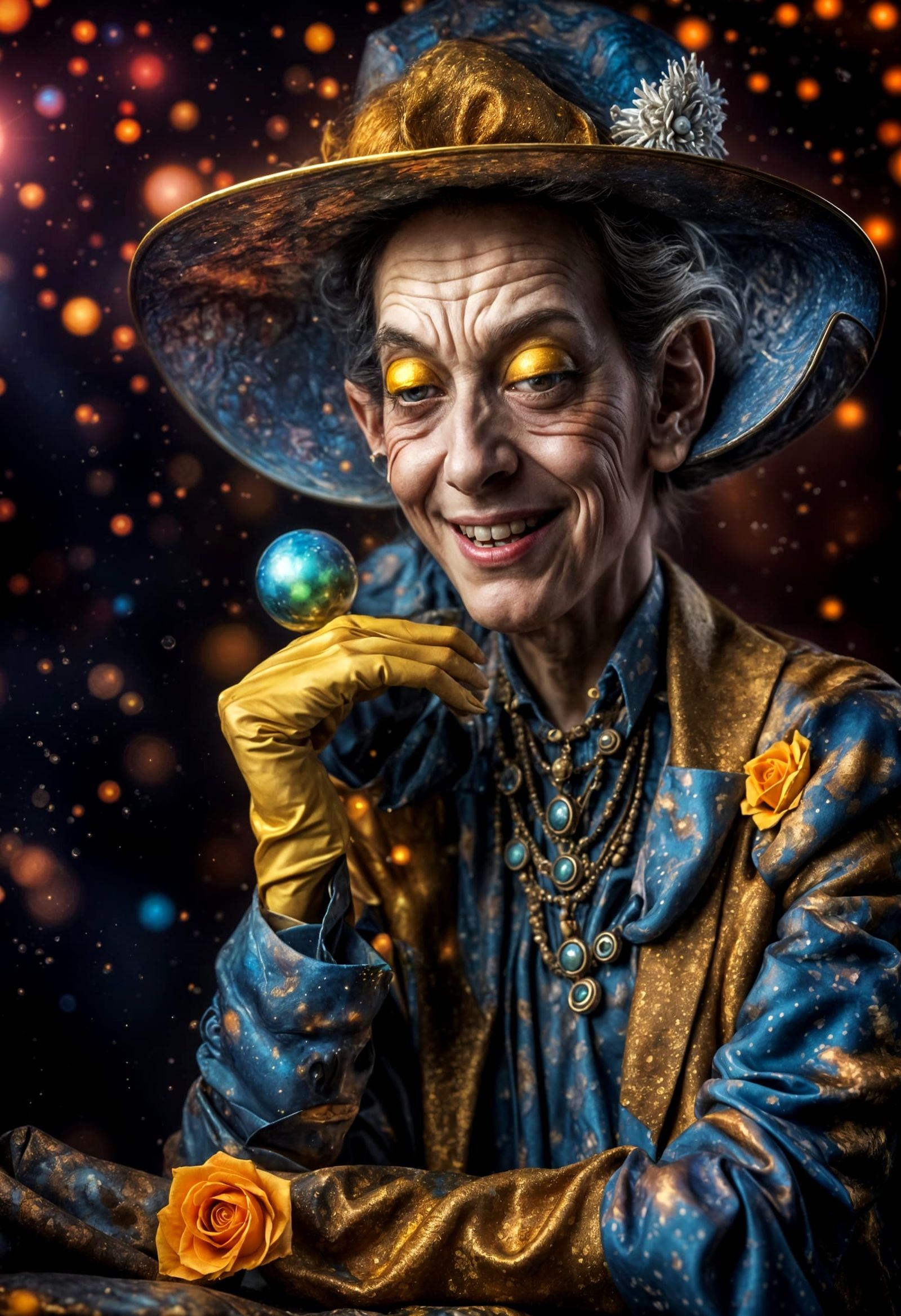 Extravagant Alien Characters in Bizarre Cosmic Dreamscape