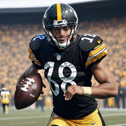 Pittsburgh Steelers Football Player in Action