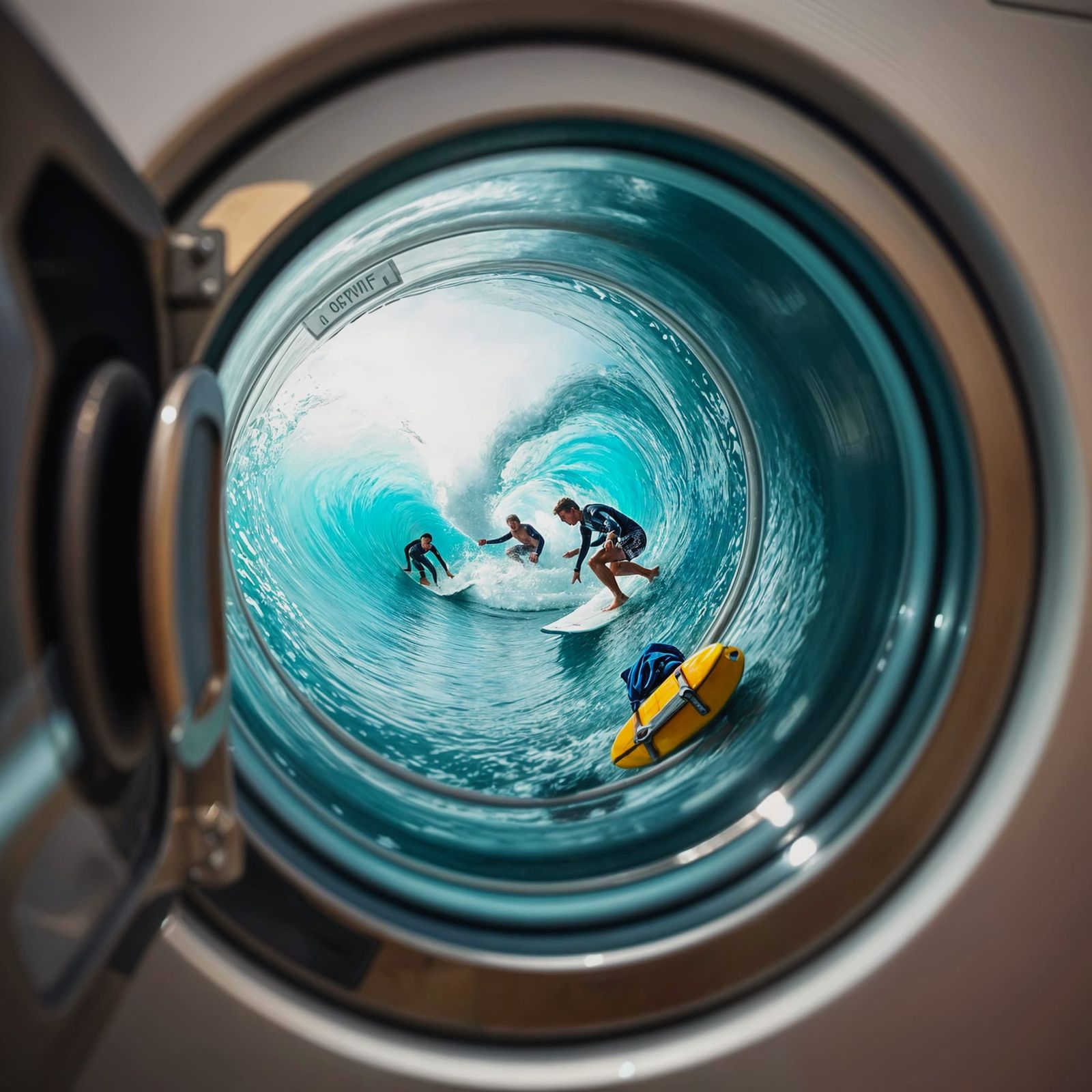 Washing Machine Transforms into a Turquoise Wave Tunnel for ...