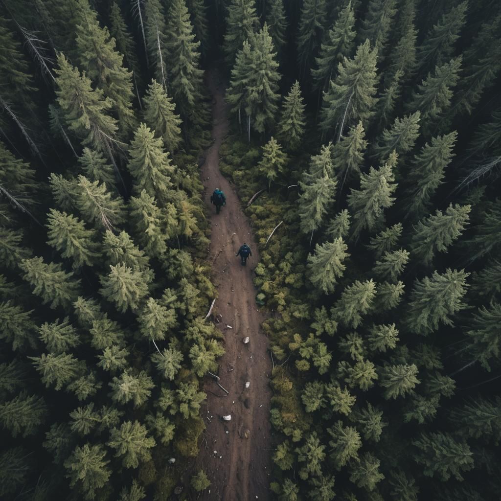 Taiga Forest: Giant Creature Pursues Lost Person