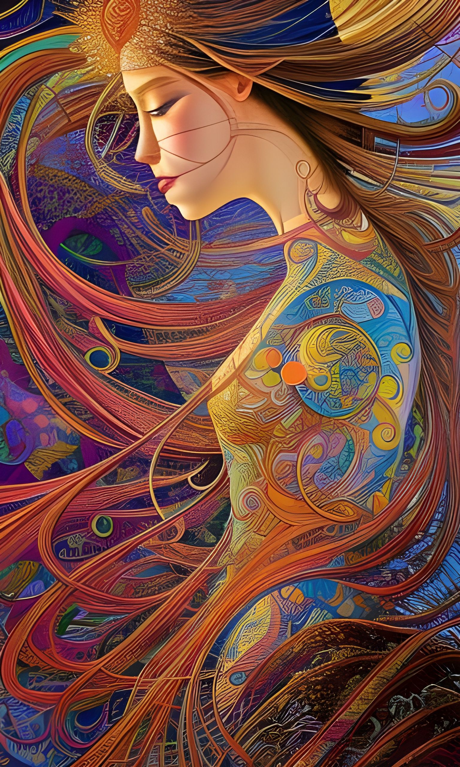 Surreal Digital Art: Timeless Beauty and Love