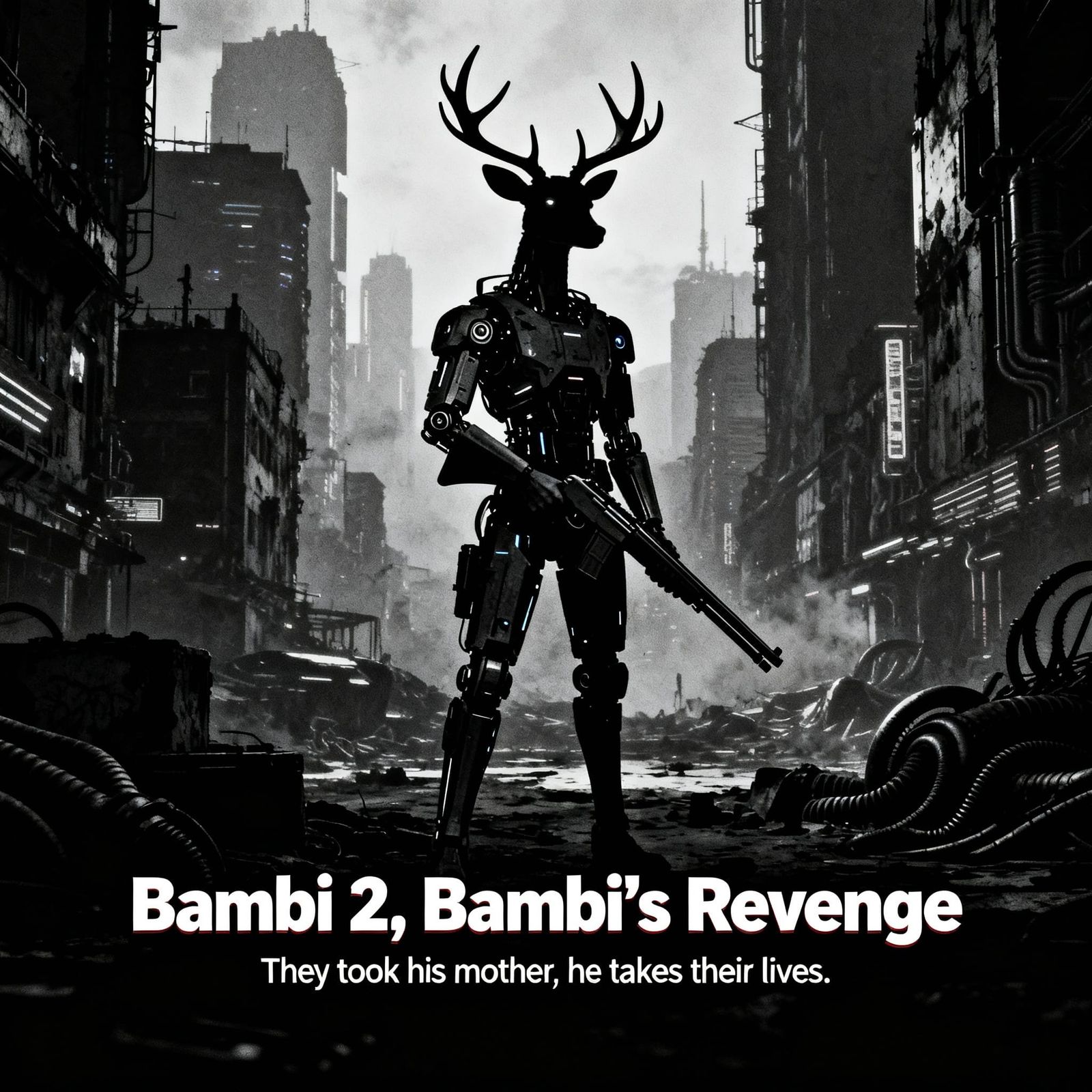 Cyborg Stag Action Thriller Movie Poster