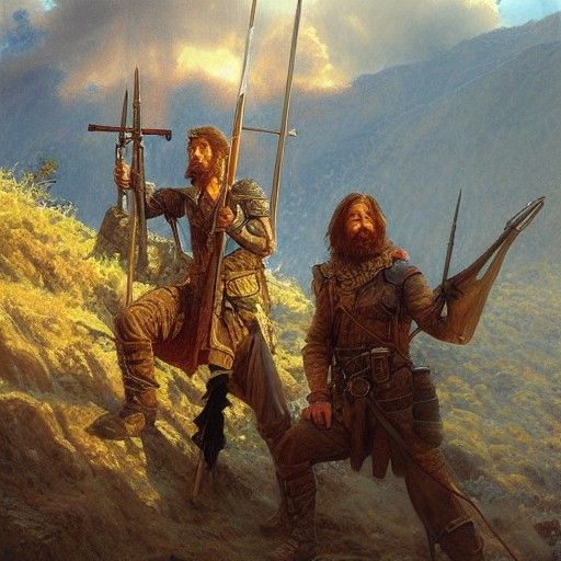 Fantasy RPG Scene in Oil Painting Style