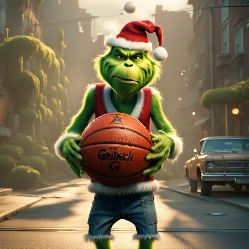 The Grinch Dons Streetwear in Digital Painting