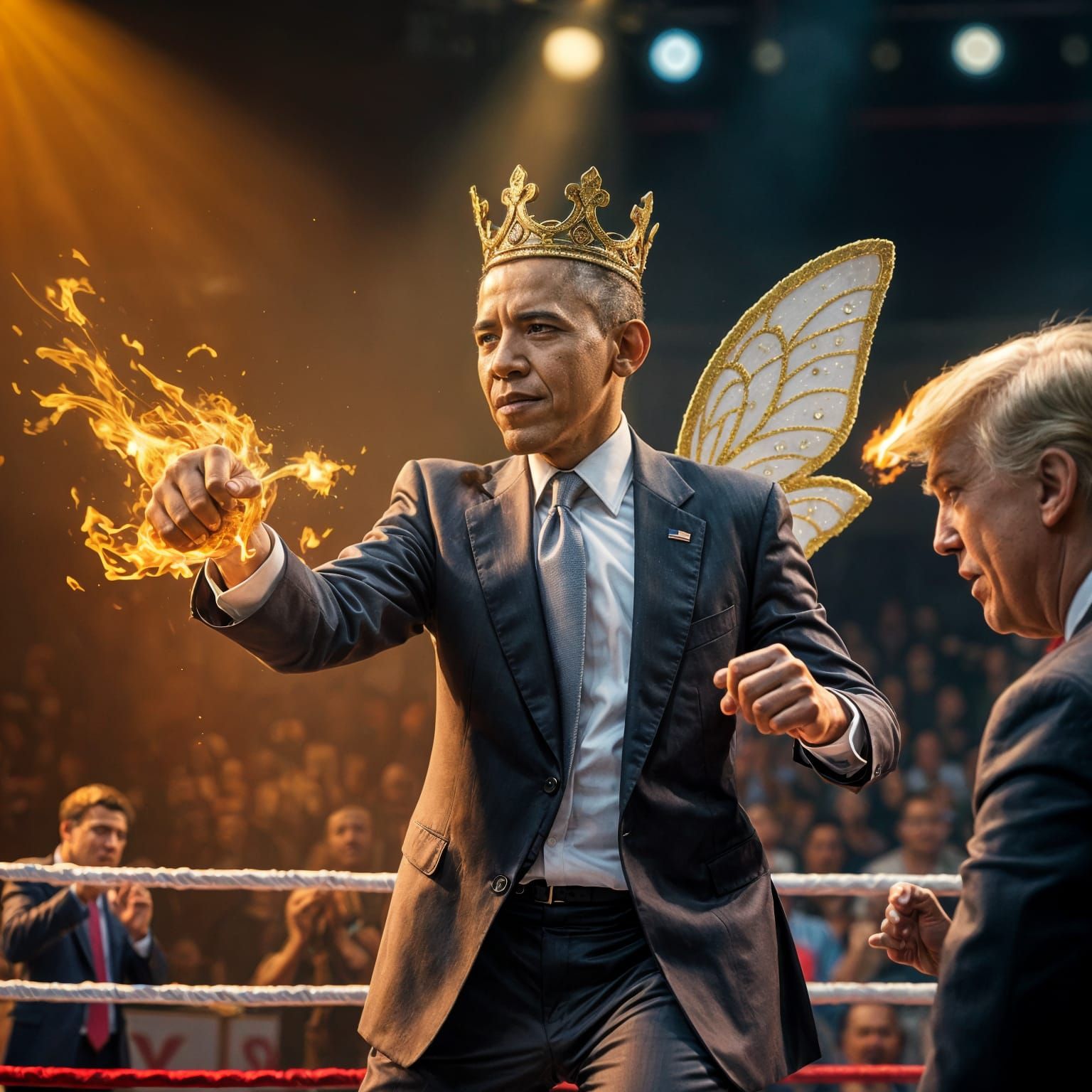 Political Figures Clash in Fantasy Boxing Ring