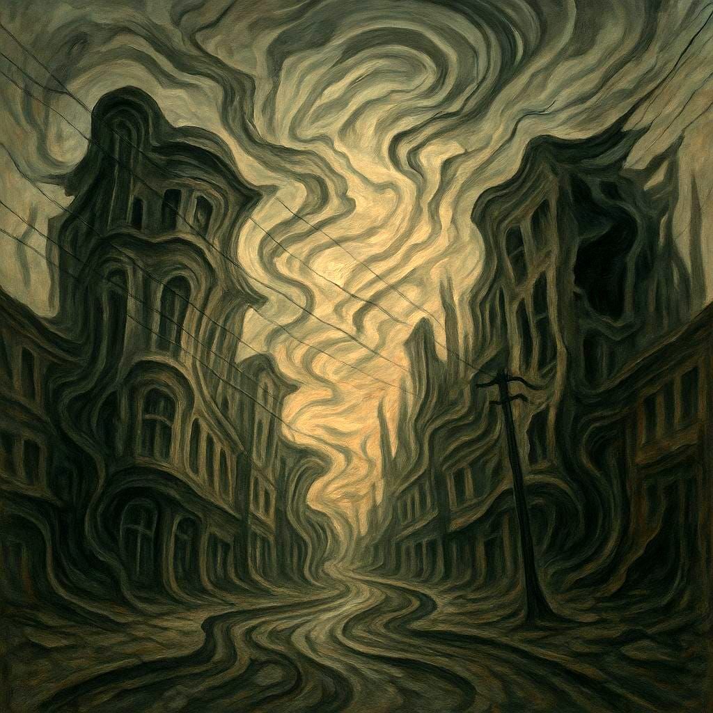 Surreal Dystopian Distortion Landscape