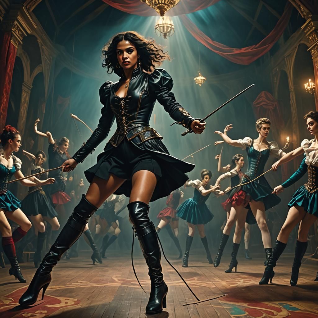 Ring Mistress in Baroque Circus, Fantasy Concept Art