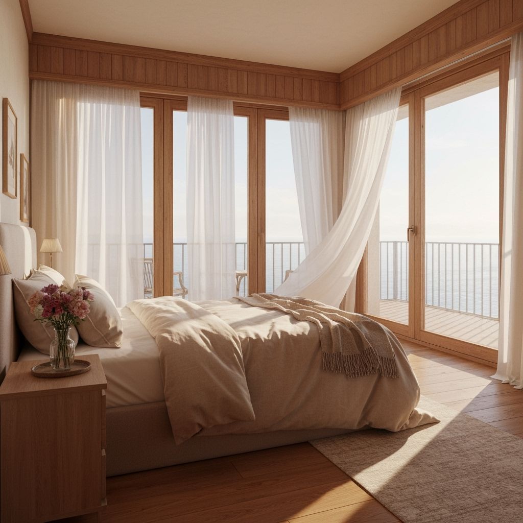 Sunlit Bedroom Overlooking the Sea