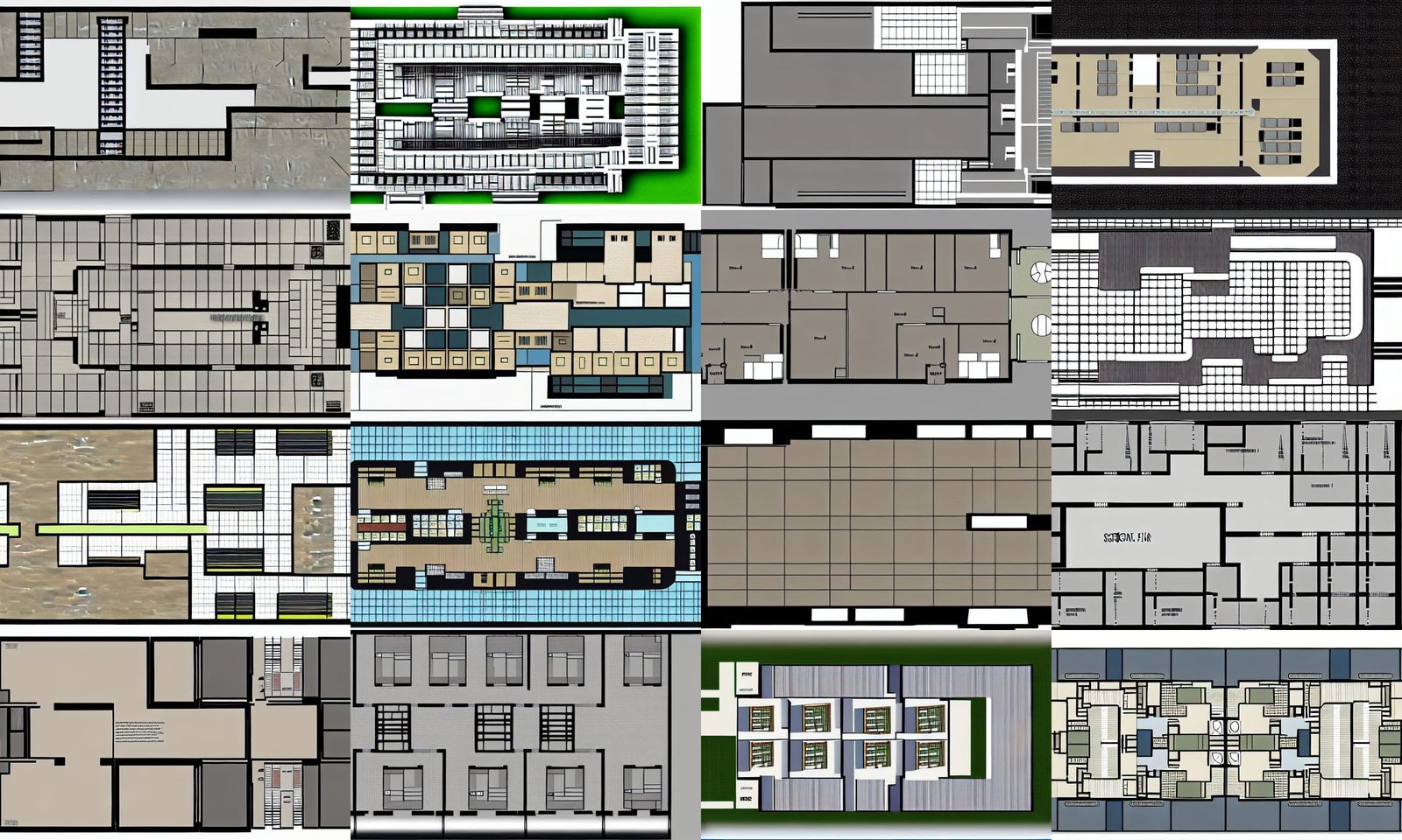Sci-Fi Architectural Floor Plan Rendering