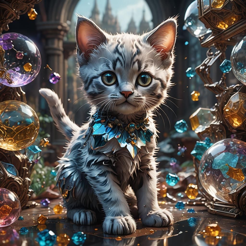 Glass Kitten Fantasy Concept Art