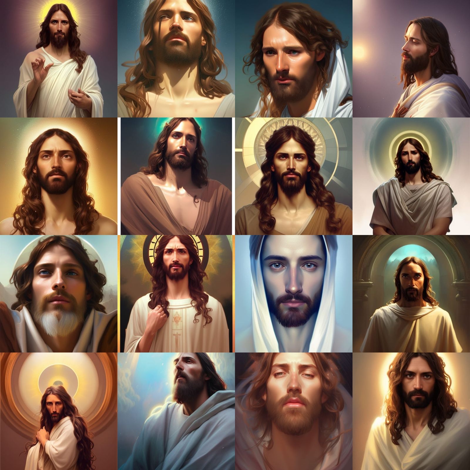 Radiant Portrait of Jesus in Heaven