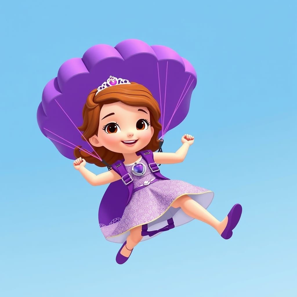 Princess Skydiving in Disney Jr Style