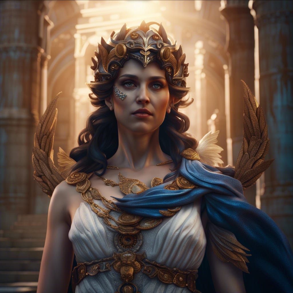 Hestia, Greek Goddess in Detailed Matte Painting
