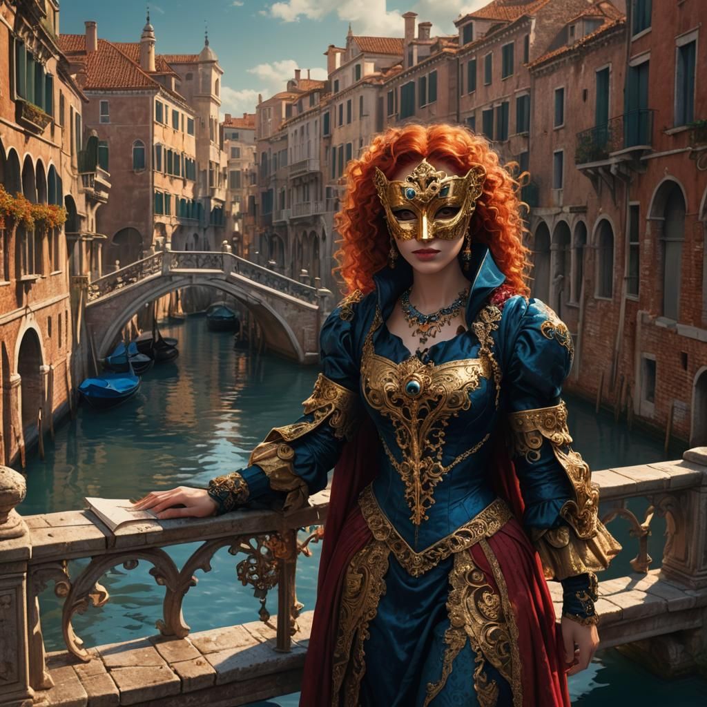 Venetian Girl in Baroque Fantasy Style