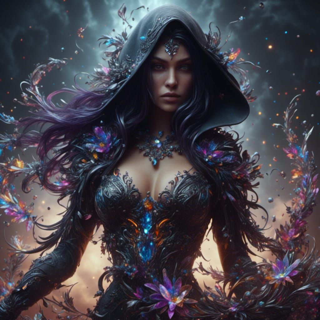 Sensual Female Assassin in Dark Fantasy Style