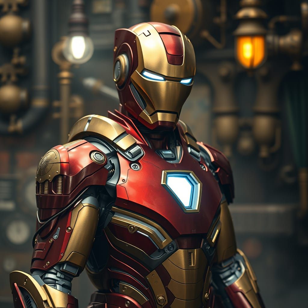 Steampunk Iron Man Suit in Photo Realistic Detail