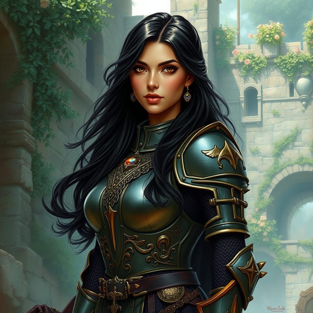 Regal Fantasy Warrior in Ancient Mediterranean Setting