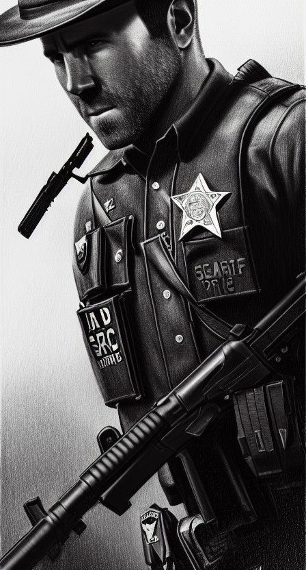Hyperrealistic Deputy Sheriff Concept Art in 8K Resolution