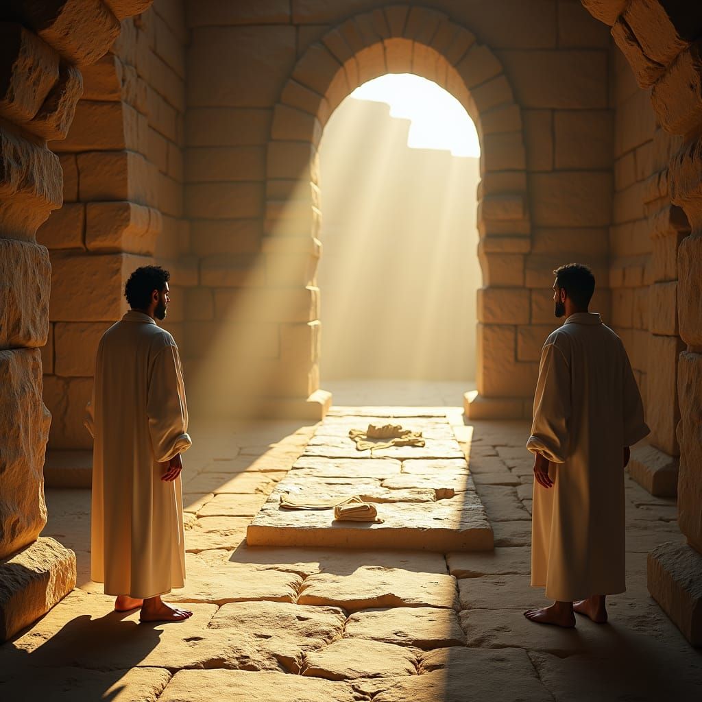 Empty Tomb: Ethereal Matte Painting in Fantasy Style