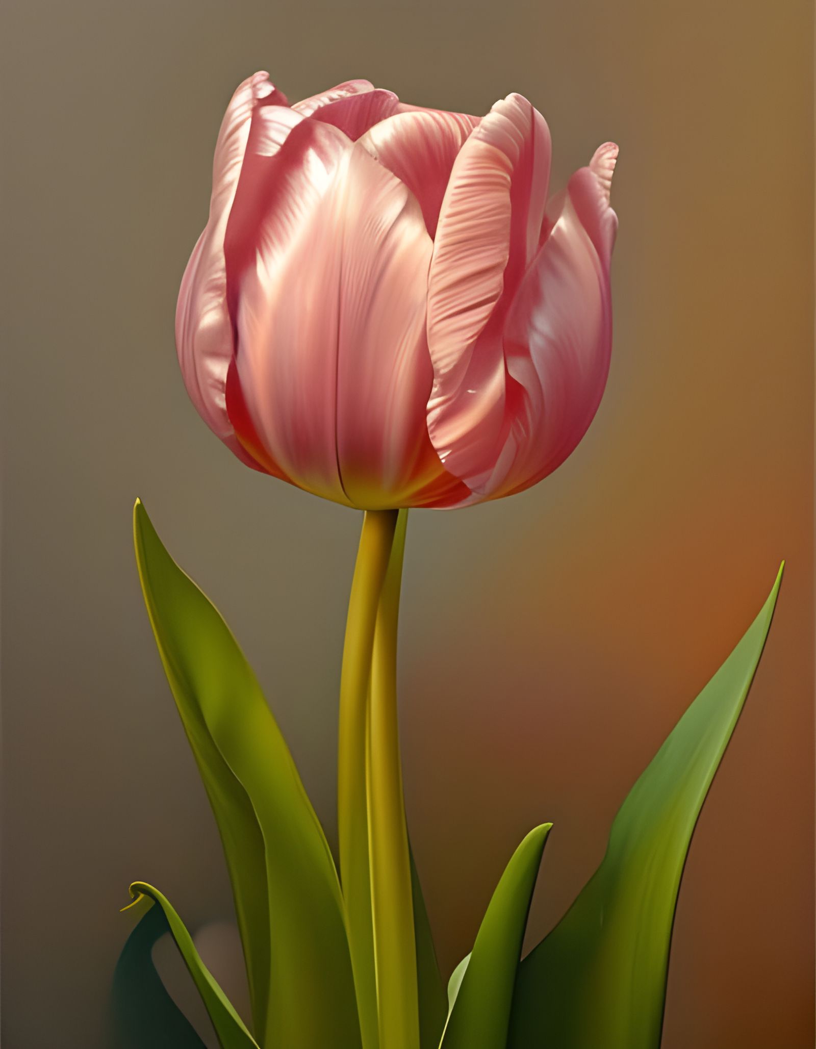 Hyperrealistic Tulip Oil Painting in Vibrant Colors