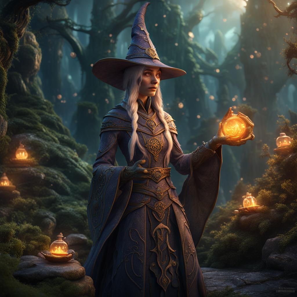 Fantastical Elven Witch Concept Art
