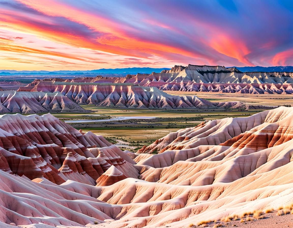 Sunset Over New Mexico Badlands: Old West Photography