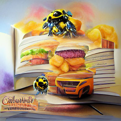 Bumblebee on a Burger