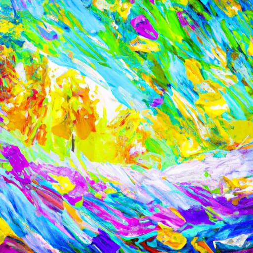 Colorful Watercolor World in Expressionist Style