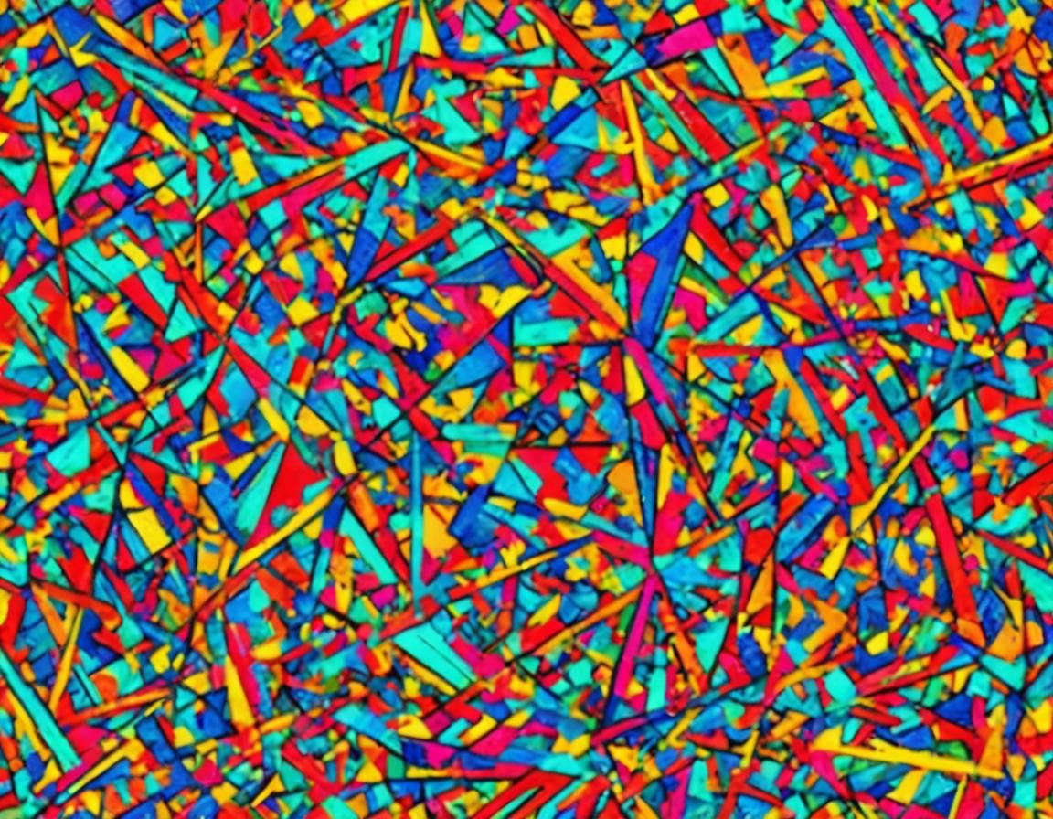 Geometric Fauvism Explosion of Color in Cubist Style