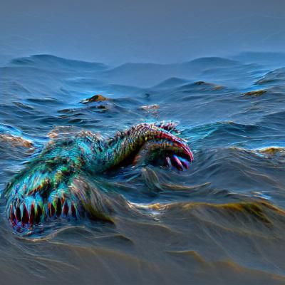 Detailed 8k Resolution Sea Monster