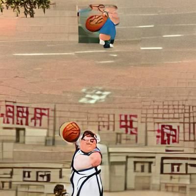Peter Griffin Plays Basketball in Tiananmen Square