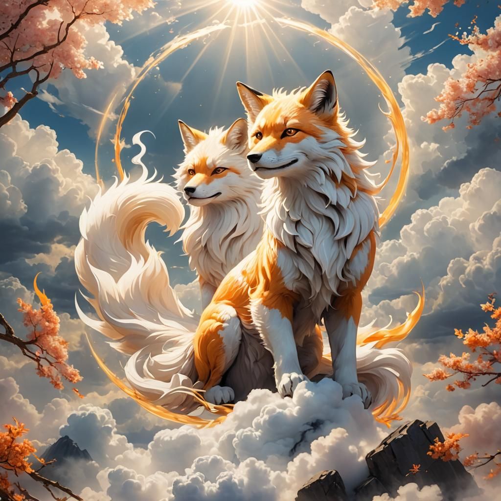 Nine-Tailed Fox in Divine Sunshine