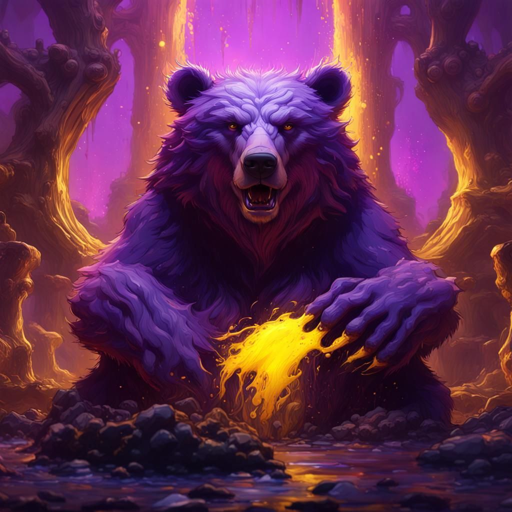 Dark Fantasy Ooze Bear Concept Art