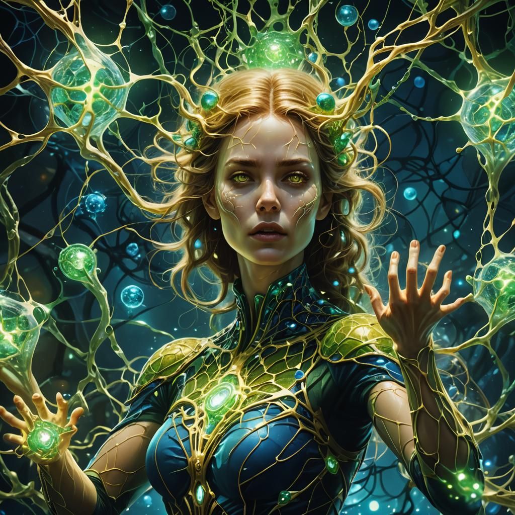 Luminous Woman in Dark Molecular Realm