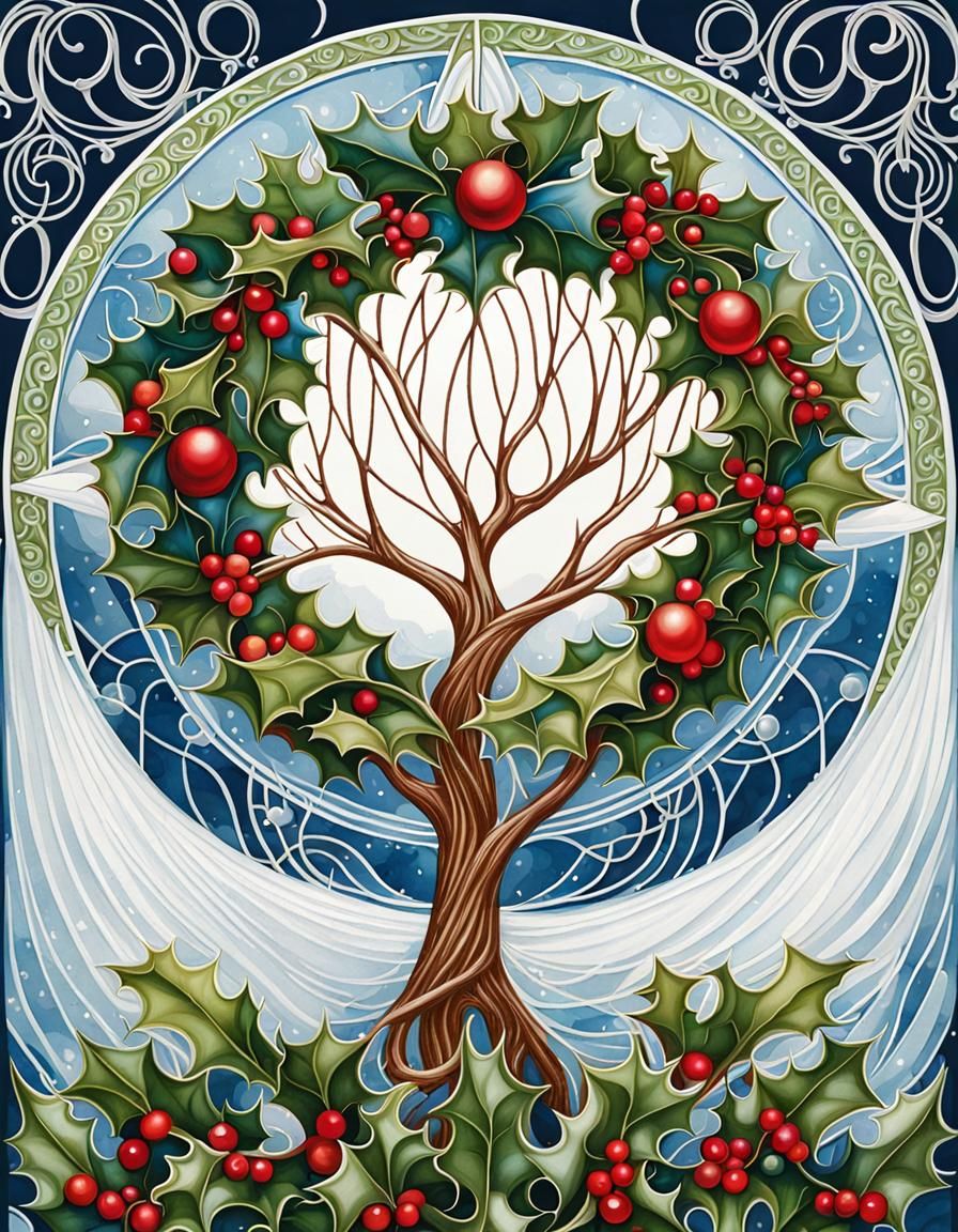 mesmerizingly beautiful tree Christmas elf angel with festive, Shimmering blue eyes, flowing delicate hair :: Christmas ...