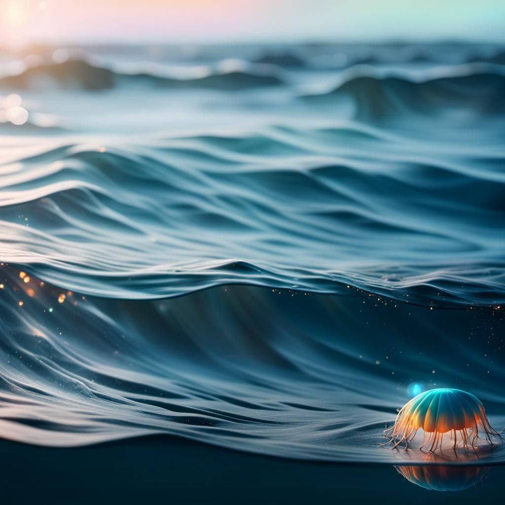 Ethereal Jellyfish in Mystical Forest: Fantasy Concept Art