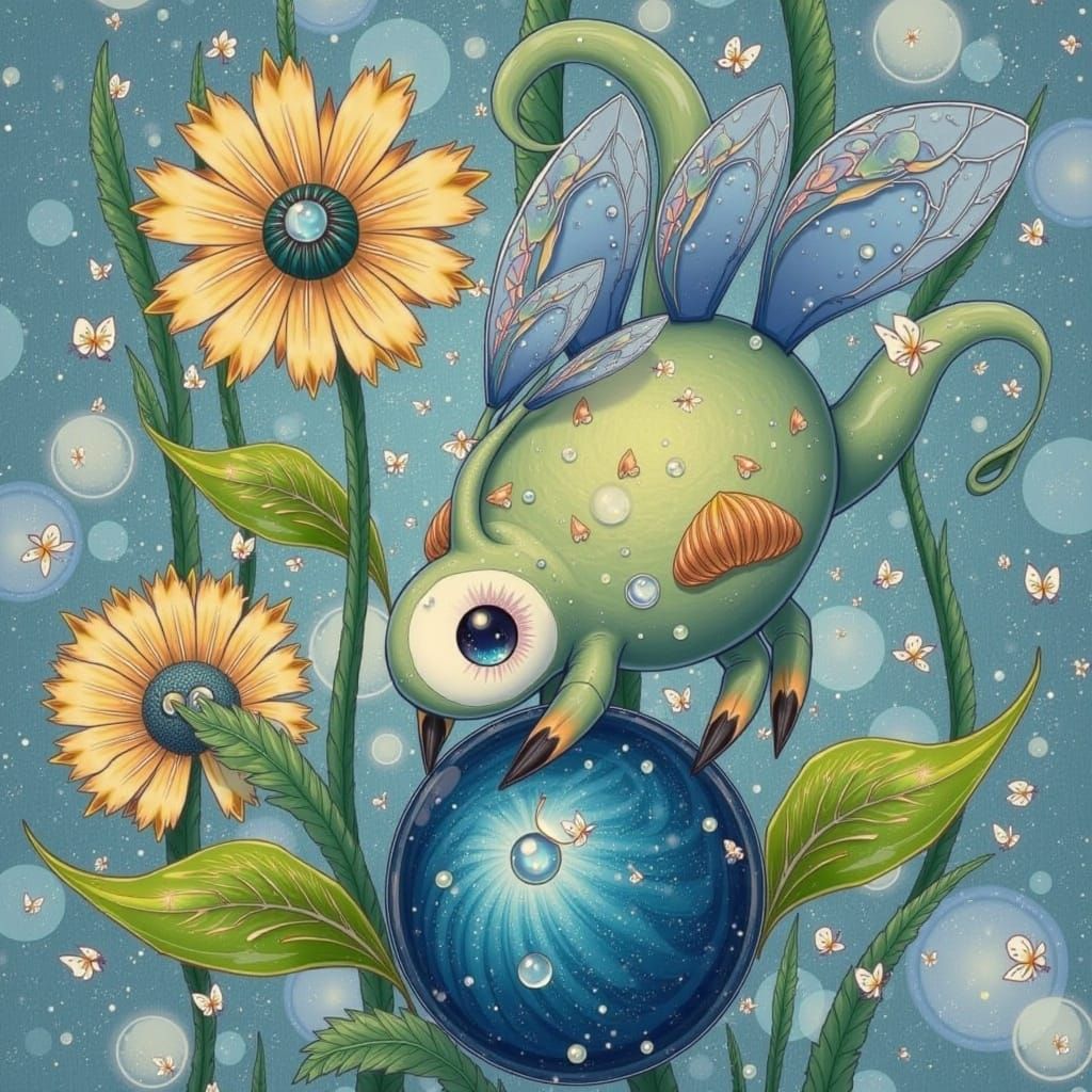 Mystical Critter Creature in Whimsical Style