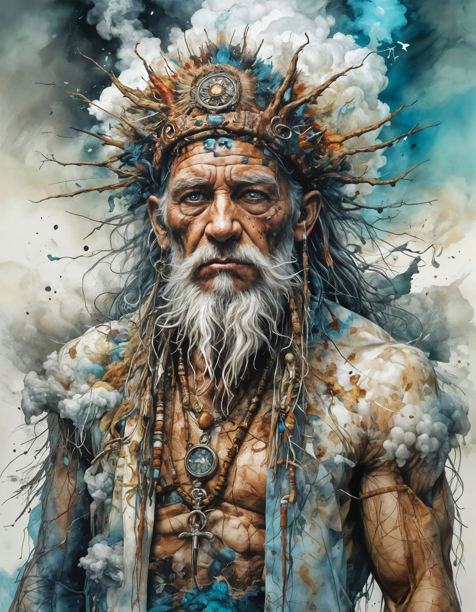 Witch Doctor in Cumulonimbus Cloudscape