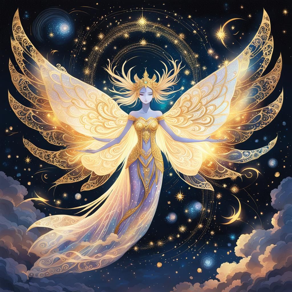 Celestial Being in Anime Style Digital Painting