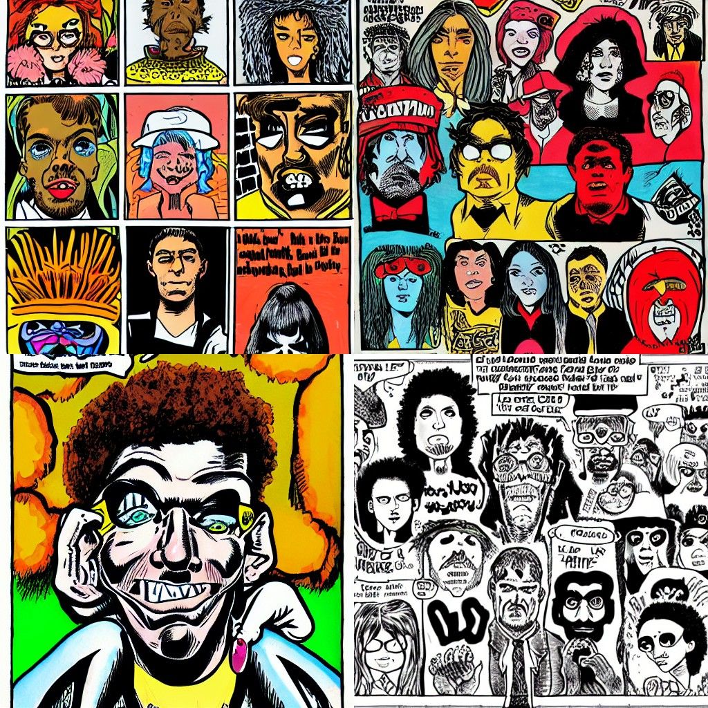 Underground Comix Style Portrait