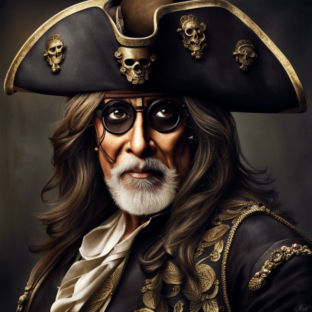 Amitabh Bachchan as Pirate in Digital Art