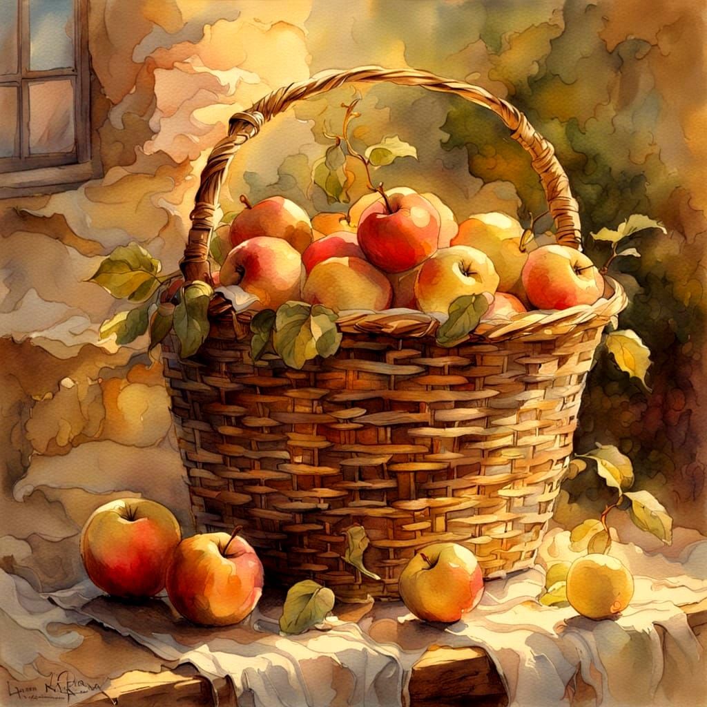 Warm Golden Light on a Greek Village Scene