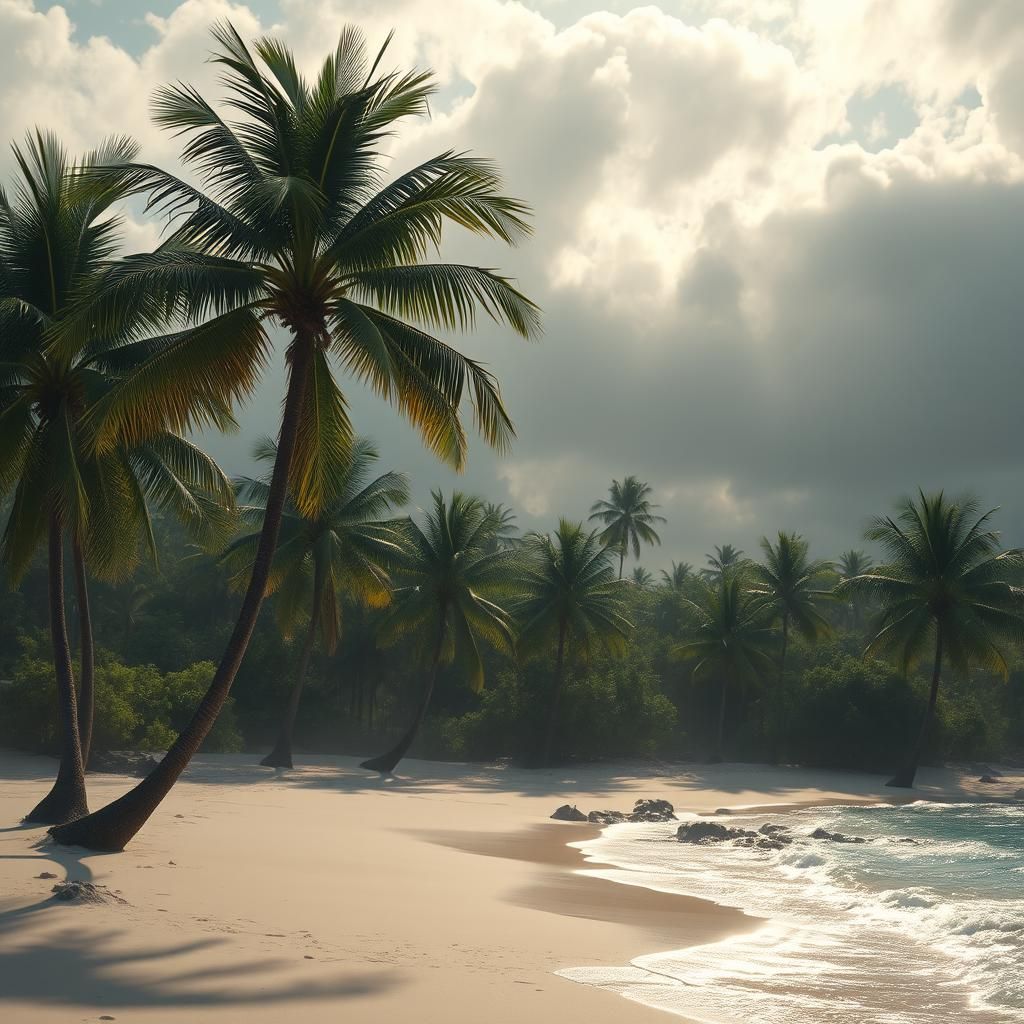 Fiji Beach Scene: Cinematic Digital Matte Painting